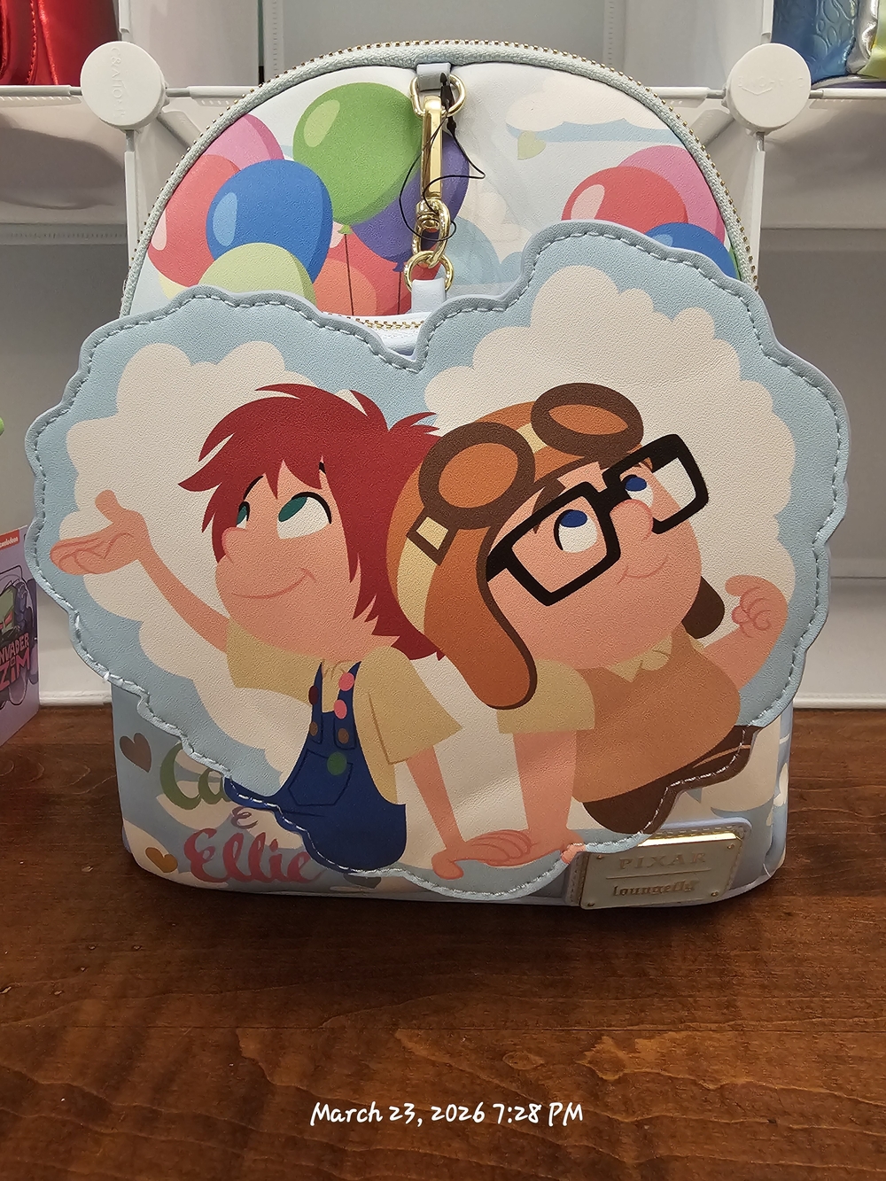 Loungefly Pixar Up Carl & Ellie Balloon Backpack removable ❤️ coin purse.